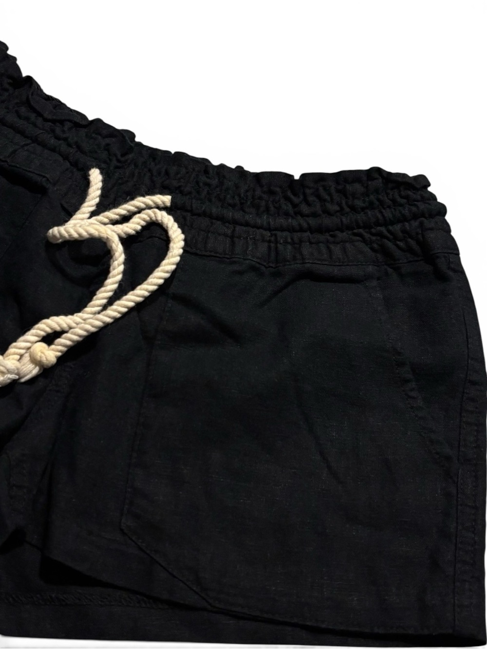 Roxy Black Linen Blend Shorts - Size Small - Picture 4 of 8